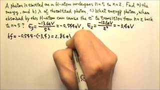 AP Physics 2  Modern Physics 21  Bohr Model  Energy Transition Problem 1