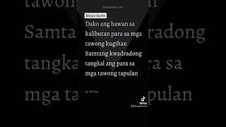 Kuwadradong Tangkal | Bisaya Quote