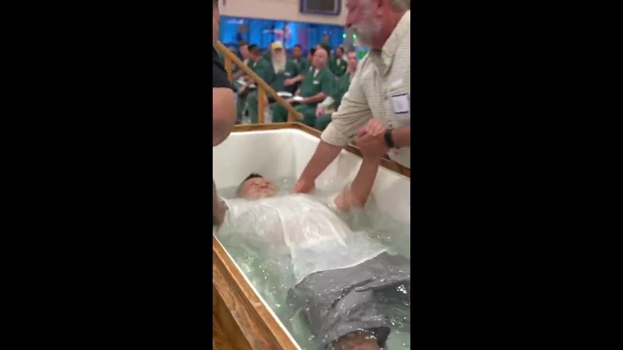 Inmate gets baptized behind bars #jesus #bible #baptism #jesuslovesyou #prisonministry #kingdom