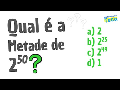 🚨 SOS MATEMÁTICA BÁSICA ✅ METADE DE 2⁵⁰❓
