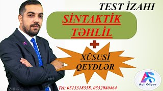 TEST İZAHI. SİNTAKTİK TƏHLİL. MHM test bankı. #miq #abituriyent #azdili #sertifikasiya #exam