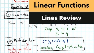 1.2-1.3 Linear Functions and Models--Lines Review (Video 2)