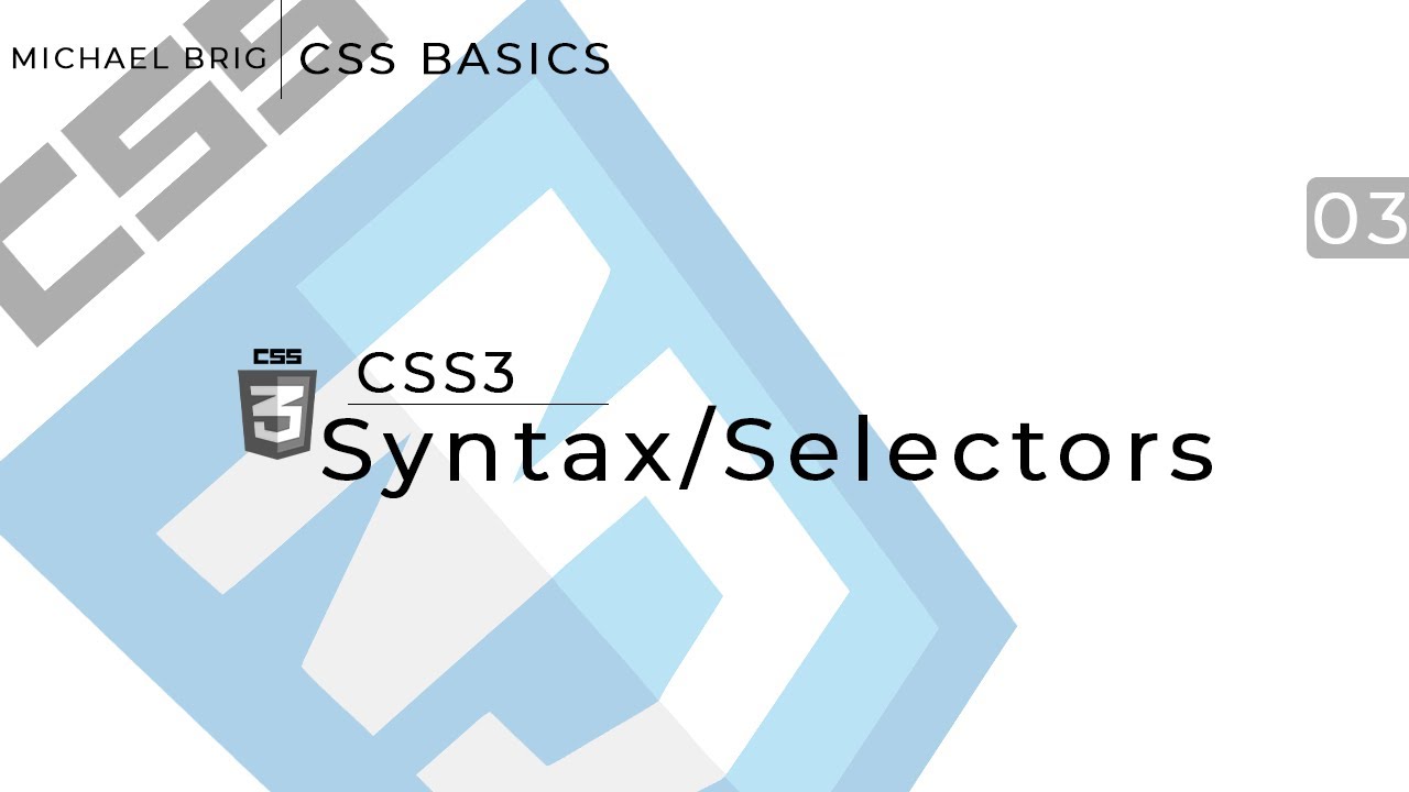 CSS Basics - Syntax and Selectors - YouTube
