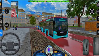 New Sky Blue Bus Ovilex G54 - Real Coach Bus Driving In City - Android Gameplay screenshot 3