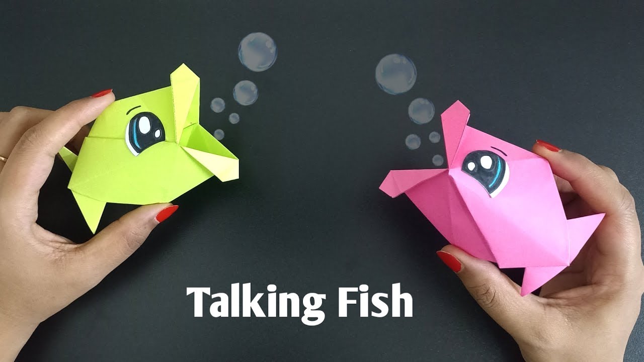 Origami Talking Fish | How To Make Paper 3d Fish | Talking Fish From Paper Craft | Origami Toy