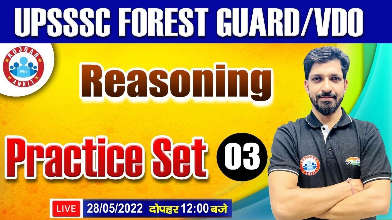 UPSSSC Forest Guard Reasoning | Reasoning For UPSSSC VDO | Reasoning Practice Set #3