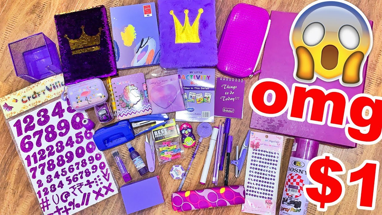 FINALLY A STATIONERY HAUL!!! I buy only *PURPLE* stationery challenge
