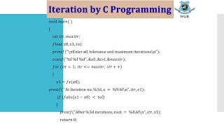 NUMERICAL METHODS LAB.Iteration Method.Lec 3 Iteration Method