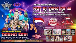 🔴Live Sandiwara Remaja - DARMA SARI - HUT RI YG KE 81 - DESA : DONGKAL - SUKASARI - KRG MALANG 2026