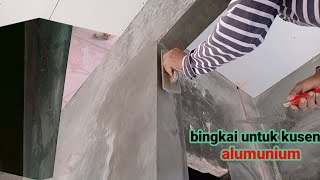 proses pembuatan bingkai untuk kusen alumunium