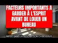 Facteurs importants  garder  lesprit avant de louer un bureau