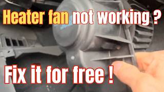 VW T5 T6 Heater fan  not working?  - Fix for free - All you need to know.