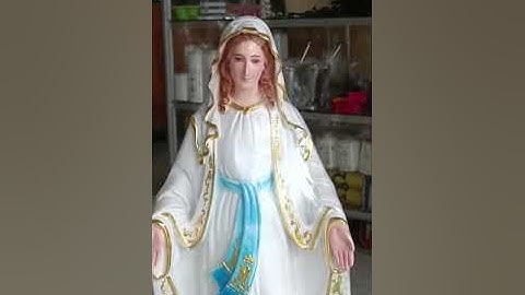 Bộ 2 tượng Đức Mẹ Thánh Giuse 60cm màu trắng tượng công giáo composite #0936660432