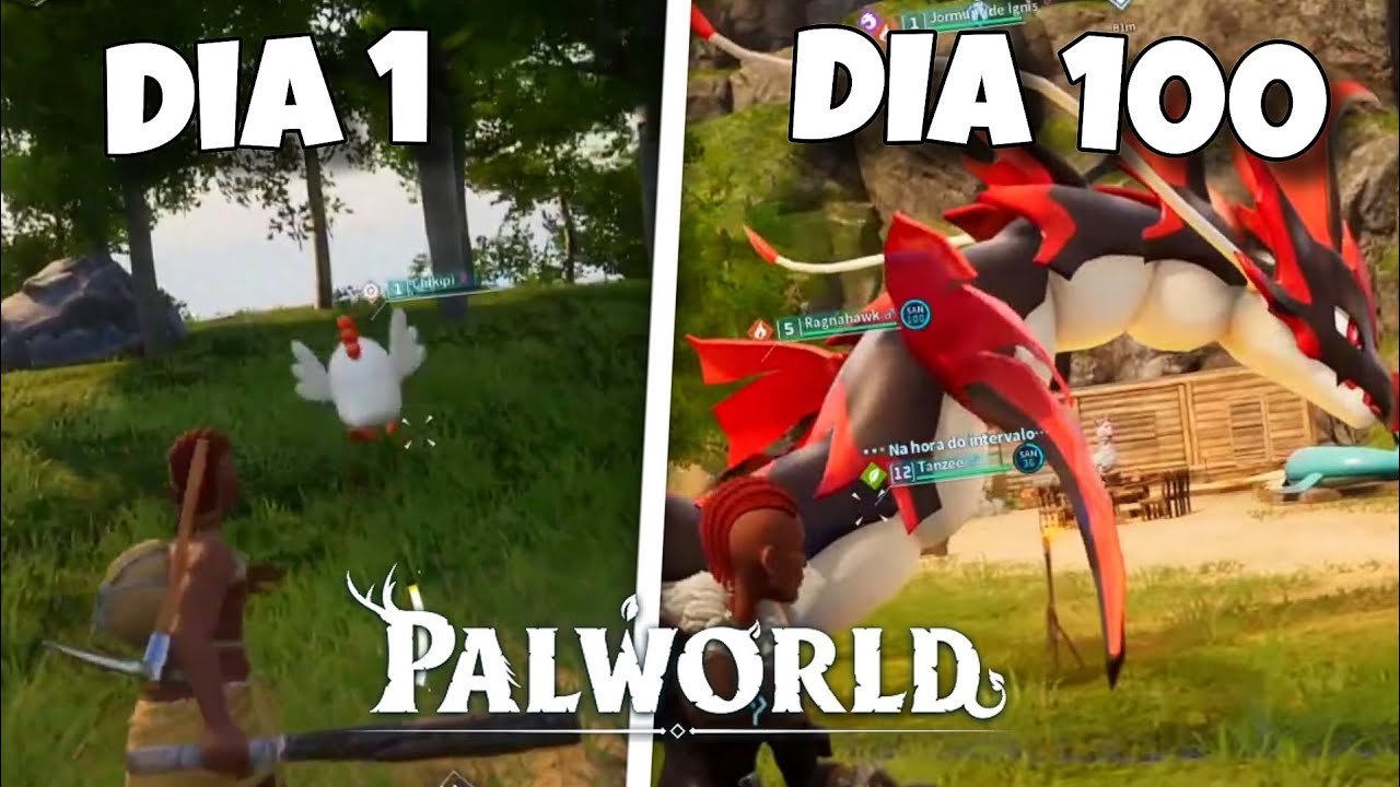 EU SOBREVIVI 100 DIAS NO PALWORLD Pegando vários PALS!!