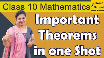 Class 10 Important Theorems  in one shot | Mathematics
