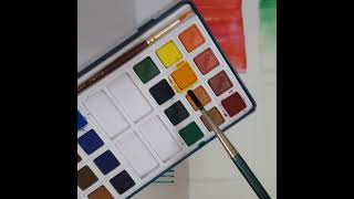 Water colour overlapping technique
