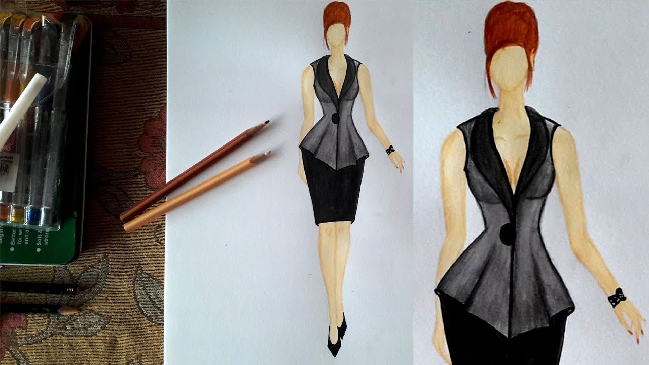 Mini Dress Technical Fashion Illustration. Stock Vector - Illustration of  sketch, girl: 258336602