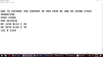 MegaBytes- push and pop exchange register pair
