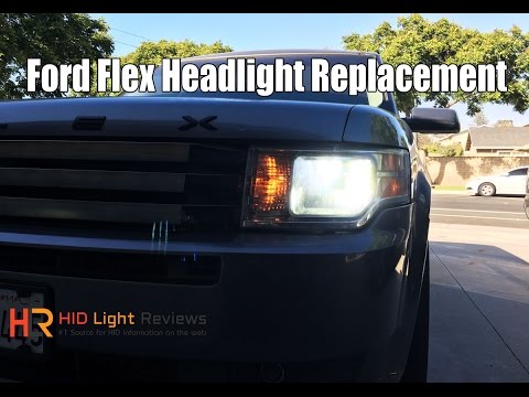 How To Install / Replace Ford Flex Headlights | LED Headlight Replacement