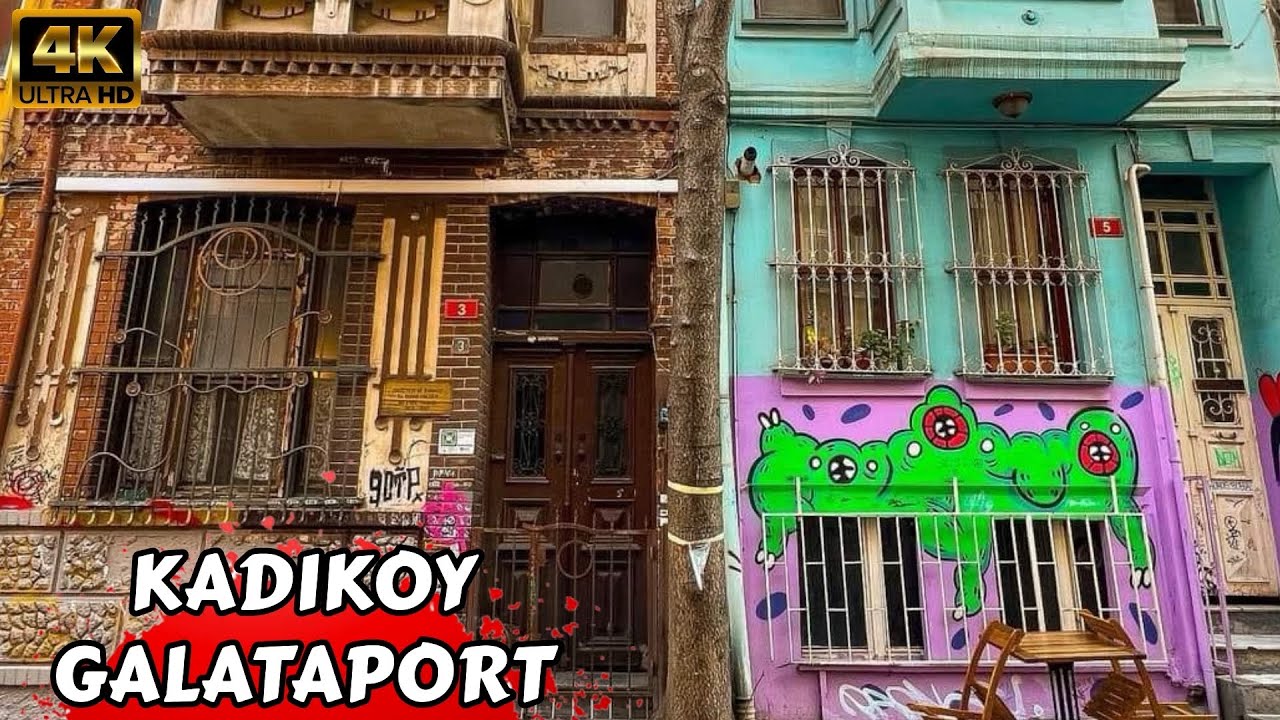Kadikoy Порт Галата Роскошный торговый центр Karakoy Istanbul2023 Пешеходная Турции путеводитель 4K