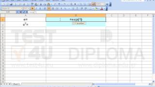 In cells B1 and B2 calculate the exponential of number e as shown in cells A1 and A2...