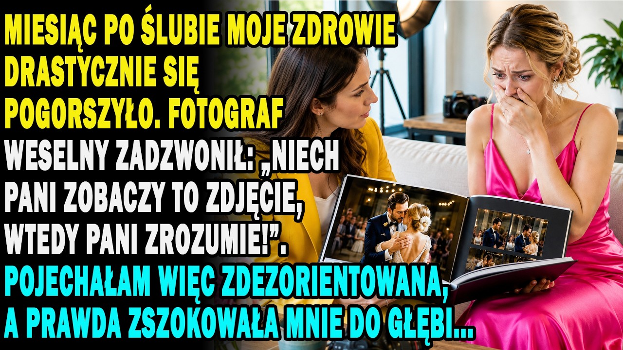 Miesiąc po ślubie mój fotograf zadzwonił w panice: „Pani Adrianno, musi pani przyjechać sama. Mąż nie może się o tym dowiedzieć." Godzinę później patrzyłam na powiększone zdjęcie z mojego wesela....