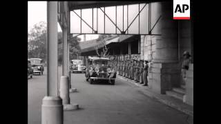 FIRST BRITISH TROOPS LEAVE INDIA - NO SOUND