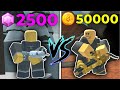 Gold mini vs accelerator  tds roblox