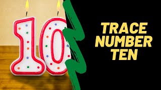 Number 10 worksheet free - Learn how to trace and count from one to ten - Preschool & Kindergarten