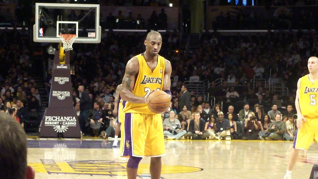 サイド最前列でコービーのフリースローを激写 Kobe Bryant Free Throw Youtube