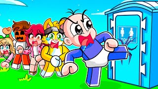 Download Lagu HACIENDO FILA para ENTRAR al BAÑO en Roblox 😱 BEBE NOOB MP3