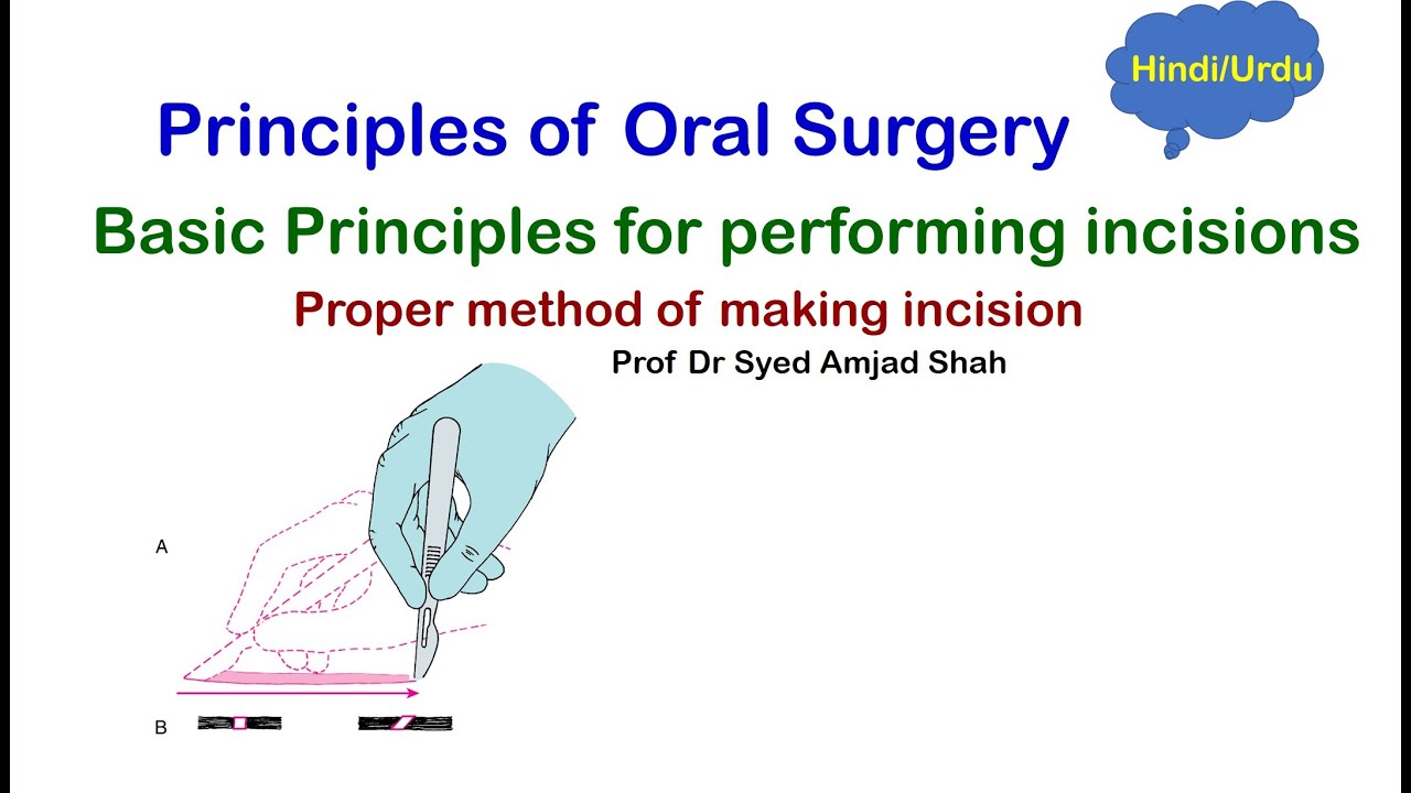 Proper method of making incision Hindi/Urdu Oral & Maxillofacial