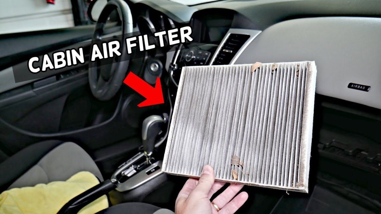 CHEVROLET CRUZE CABIN AIR FILTER REPLACEMENT LOCATION REMOVAL - YouTube