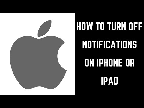 IPhone या iPad पर सूचनाएं कैसे बंद करें