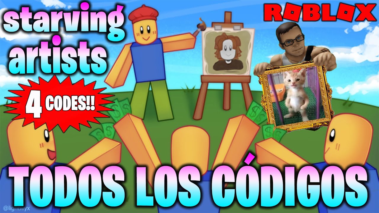 GANHEI 1K DE ROBUX com DESENHO? USANDO os NOVOS CÓDIGOS no STARVING ARTISTS  (Starving artists codes) 