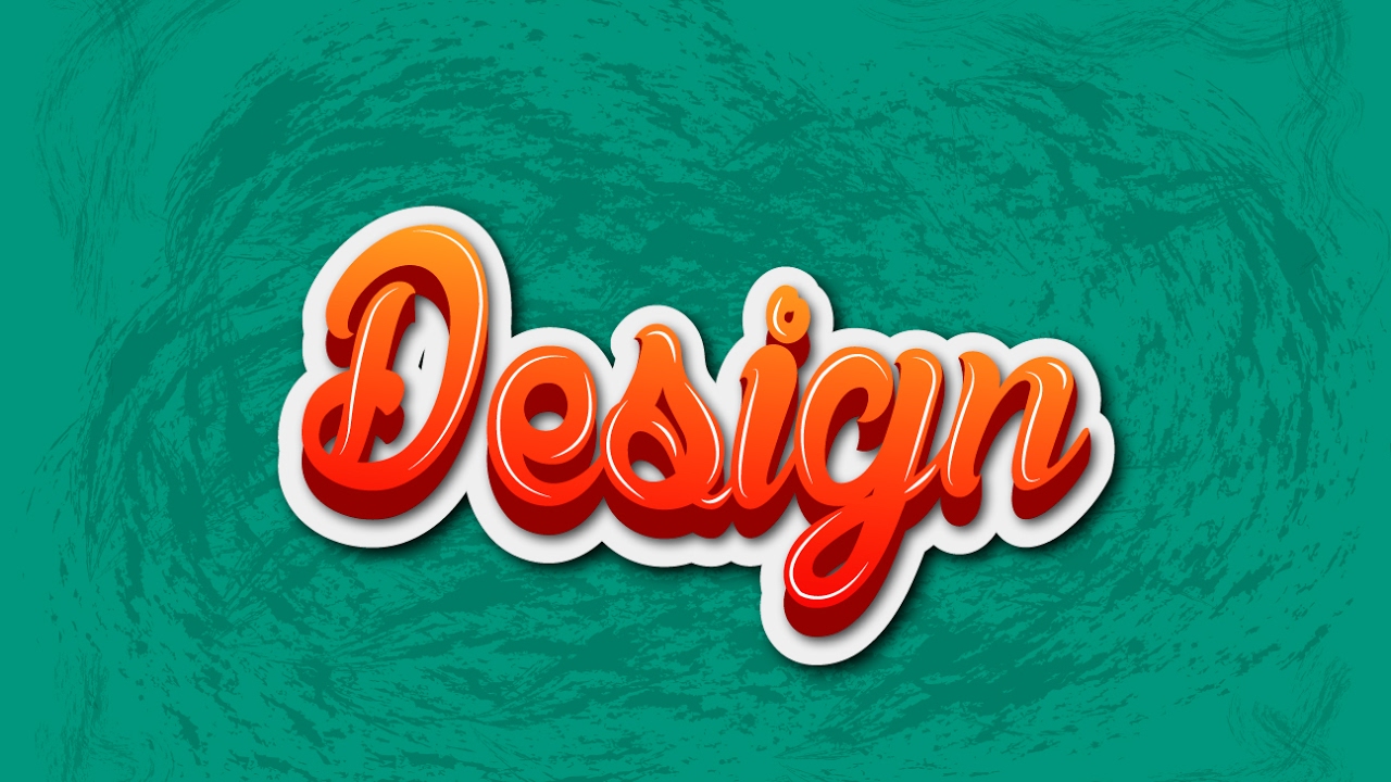 3d text logo illustrator