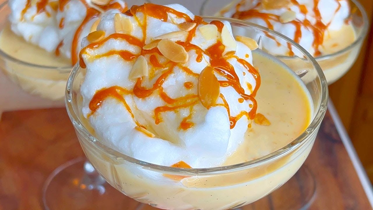 Простые «плавающие острова» 🍮😋 Десерт из 4 ингредиентов