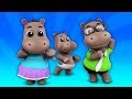 бегемот палец семья  Детские рифмы для детей  Дошкольные песни  Hippo Finger Family  Preschool Songs