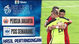 Hasil Akhir Pertandingan - Persija Jakarta Vs PSIS Semarang | BRI Liga 1 2023/24
