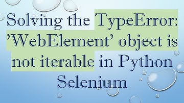 Solving the TypeError: 