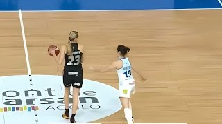 Marine Johannès (twisted her ankle) helps Lyon to win against Basket Landes #lfb #marinejohannès23