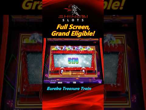 BIG WIN, Full Screen Cart and Double Reels in Eureka Treasure Train #shinobislots #shorts #shortfeed