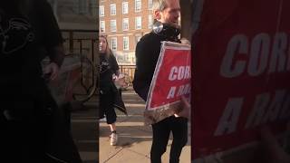 Protesters at Jeremy Corbyn rally in Bristol