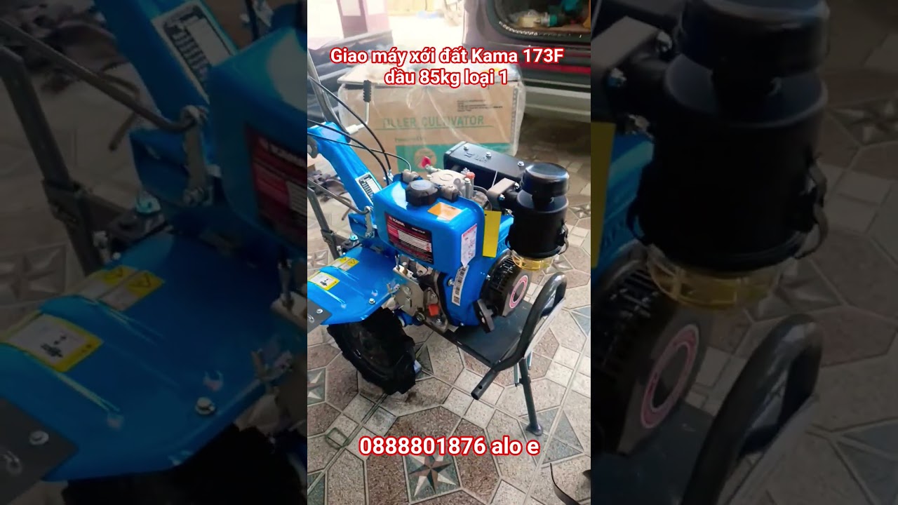 Giao máy xới máy cày Kama 173F 85kg loại 1.#giaomayxoidat #mayxoidat #maycay #kama #lamruong #lamco