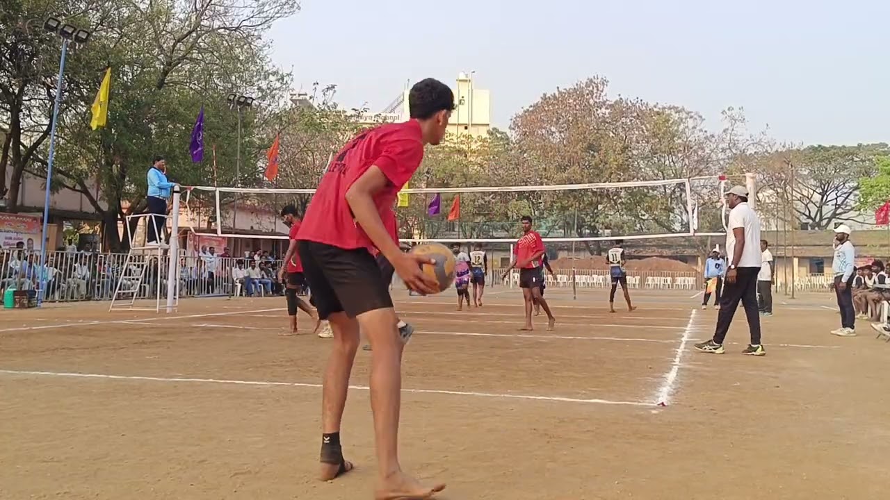 RANGAREDDY 🆚 KHAMMAM FINAL 1SET TELANGANA STATE LEVEL VOLLEYBALL TOURNAMENT IN VEMULAVADA 