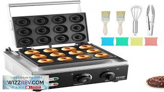 VEVOR Electric Donut Maker 1550W Commercial Doughnut Machine with Non stick Surface 12