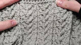 Double crochet/ Front post treble crochet two together (dc/FPtc2tog) and FPtc/dc2tog