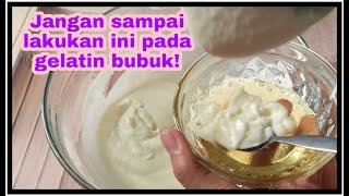 JANGAN SALAH,INI CARA PAKAI GELATIN BUBUK YANG BENAR || SUSU COKELAT 0110