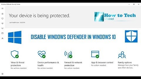 How to Disable Windows Defender in Windows 10 Pro Permanently