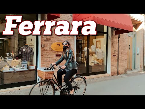 Ferrara and bicycles. Italy  - 4k Walking Tour around the City - Travel Guide. trends, moda #Italy